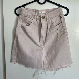Stradivarius Beige Jean Skirt